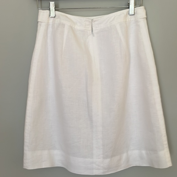 WHITE LINEN SUMMER SKIRT - Picture 4 of 12
